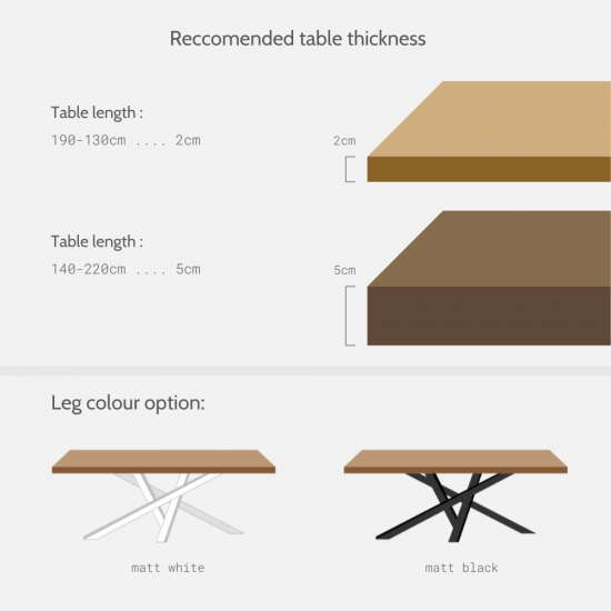 Industrial Style Dining Table, Multi-X Legs