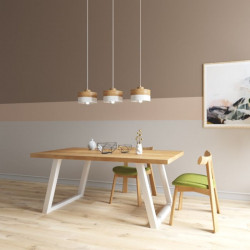 Industrial Dining Table L120, WH [Display]