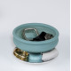 POD holder aqua gold, rose gold steel base