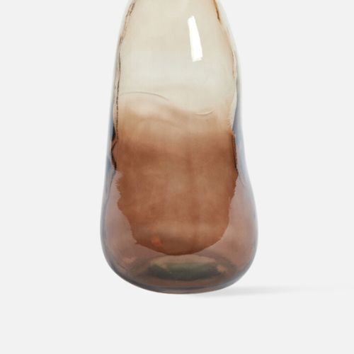 LIDO Glass Vase dark brown-sand