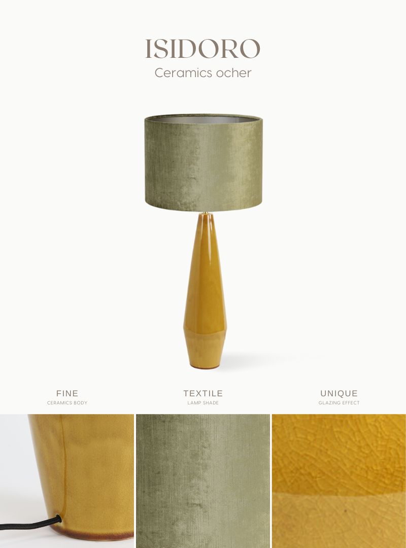 ISIDORO Ceramics ocher yellow