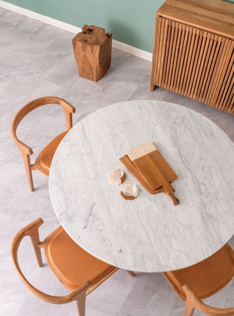 CODE Dining Table with Marble Top