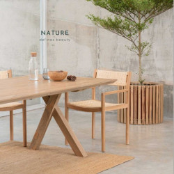BEGITU Dining Chair, Rattan [Ex-Display x2]