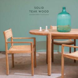 BEGITU Dining Chair, Rattan [Ex-Display x1]