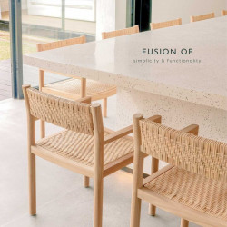 BEGITU Dining Chair, Rattan [Only 4 Left]