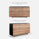 KAMI Sideboard 3 Doors L160, Reclaimed Wood (Display)