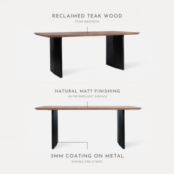 KAMI Dining Table L180, Reclaimed Wood (Pre-Order) 