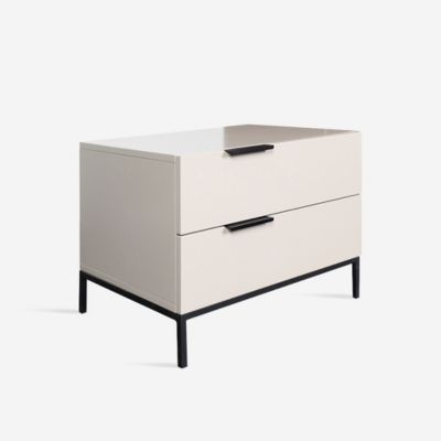 NOVA White MDF Bedside Table