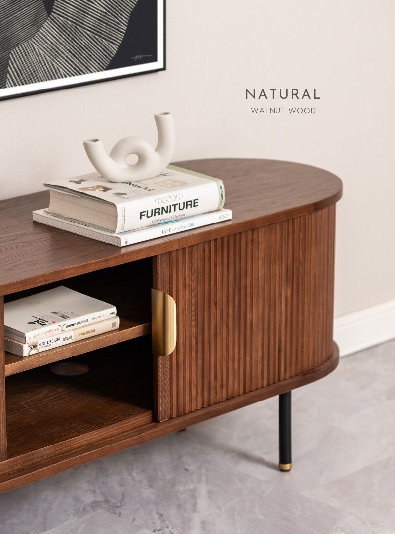 OTTO TV cabinet, Natural Walnut L180