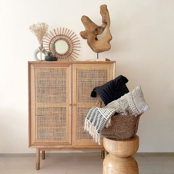 SEN RATTAN Shoe Cabinet V.2, Ash, L90