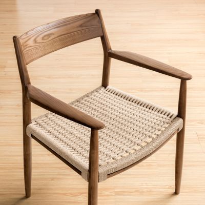 ONE rope armchair, Walnut Brown