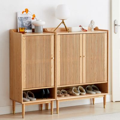 ELGIN Linear Shoe Cabinet, 2 doors, Natural Oak