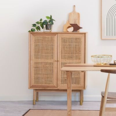 SEN RATTAN Shoe Cabinet V.2, Ash, L90