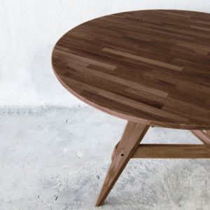 [SALE] PIECE Round Table, D100, Natural Walnut