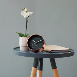 Alarm Clock Minimal - Black with copper