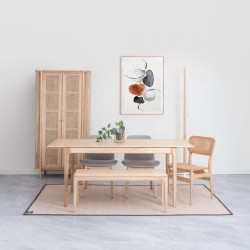 MOON Bench, L100, Natural Walnut [Display]