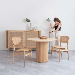 SEN Rattan Dining Chair, Teak [Only 6 Left]