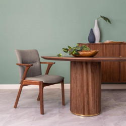 SEN Round Table, Walnut Brown L100 [Display]