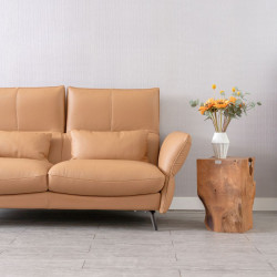 Boston Recliner Sofa, L178, Semi Aniline Leather, Beige G3 151 (half/full leather) 