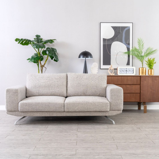 Aston Recliner Sofa, 210, Grey (with ottoman) [In-Stock x2]