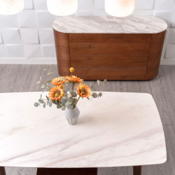 NOVA Marble Table V2, White, L140 