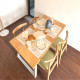 Industrial Dining Table L120-220, WH Industrial Dining Table L120-220, WH