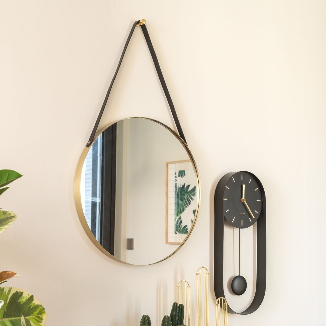 Wall Mirror Balanced Round Rim Gold PT3281GD