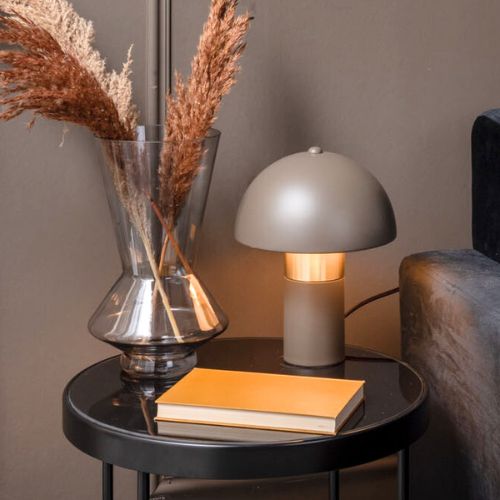 Table Lamp Seta metal taupe