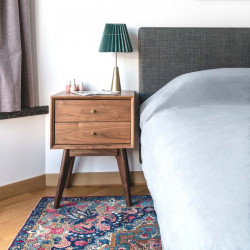 Nor Bed side table, walnut brown 