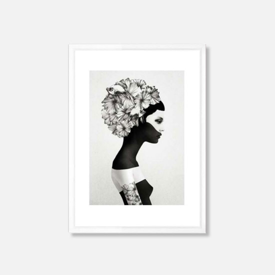 Marianna - Medium, Framed with White