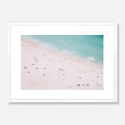 Beach Summer Bliss - X-Large, Framed with white