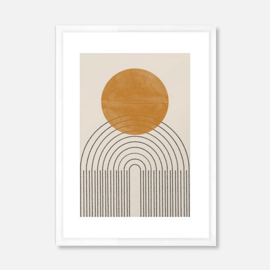 Morning Sun Art Print - Large, Framed with white