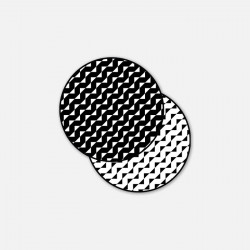 STRIDE Round Mat, Black & White, C [1 Left]