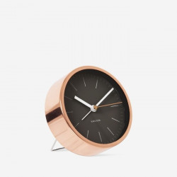 Alarm Clock Minimal - Black with copper