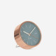 Alarm Clock Minimal - Jeans blue with copper