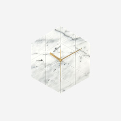 Wall clock Marble Hexagon - White [DISPLAY Left]