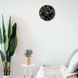 Glass Clock Marble - White [DISPLAY Left] 