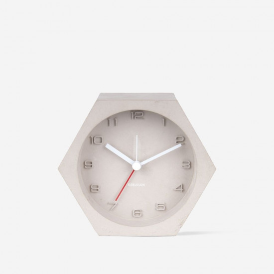 Alarm Clock Hexagon Concrete
