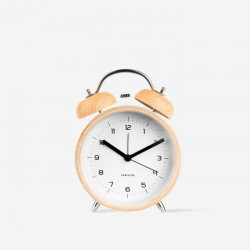 Alarm Clock Classic Bell XL - wood white