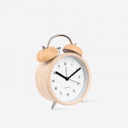 Alarm Clock Classic Bell XL - wood white