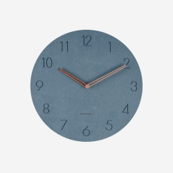 Wall clock Dura Korean wood, Blue [Newly displayed] 