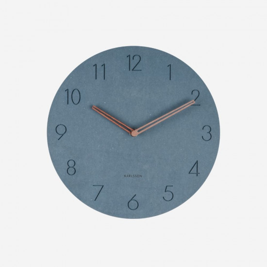 Wall clock Dura Korean wood, Blue [Newly displayed] 