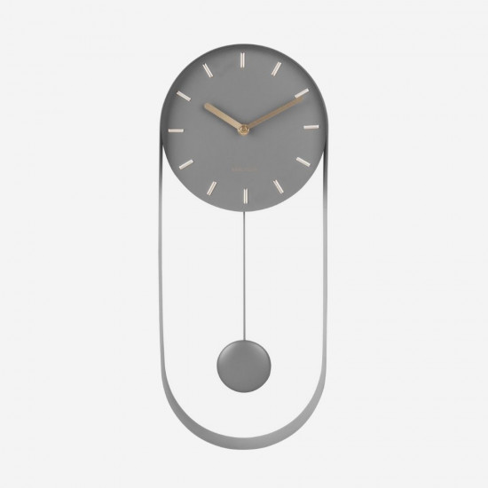 Wall Clock Pendulum Charm  - steel grey [SALE]