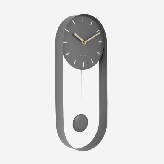 Wall Clock Pendulum Charm  - steel grey [SALE]