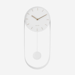 Wall Clock Pendulum Charm - steel white