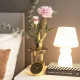 Alarm clock Tinge Steel - Gold with Black Dial [DISPLAY Left]