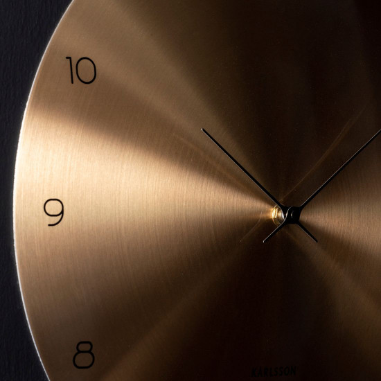 Wall Clock Dome Disc - Gold