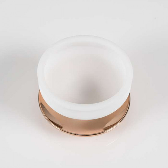 POD holder white gold, rose gold steel base