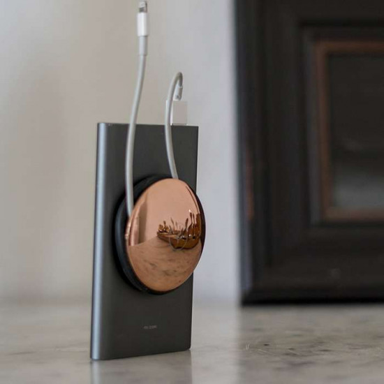 POD holder white gold, rose gold steel base