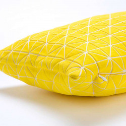 Geo origami pillow-S Yellow [DISPLAY Left]